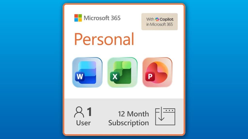 Microsoft 365 Personal – Premium Office Apps 12-Month Subscription for 1 Person Microsoft 365 Personal - Premium Office Apps 12-Month Subscription for 1 Person